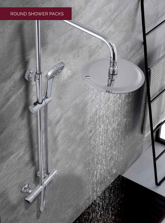 Soho Round Twin Chrome Shower