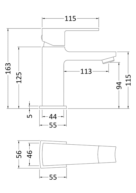 Camber Mono Basin with Waste