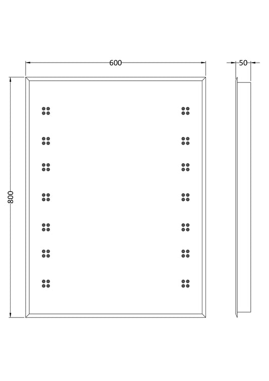 Lucid Led Mirror w/ Shaving Socket