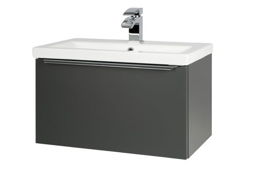 Kore Matt Dark Grey Wall Mounted Drawer/Basin Unit 500mm, 600mm, 800mm