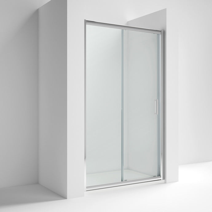 Lucie 8mm Chrome Single Sliding Door
