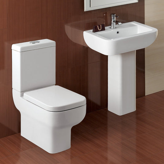 Options 600 Rimless Fully Back To Wall WC Pan with Cistern & Soft Close Seat