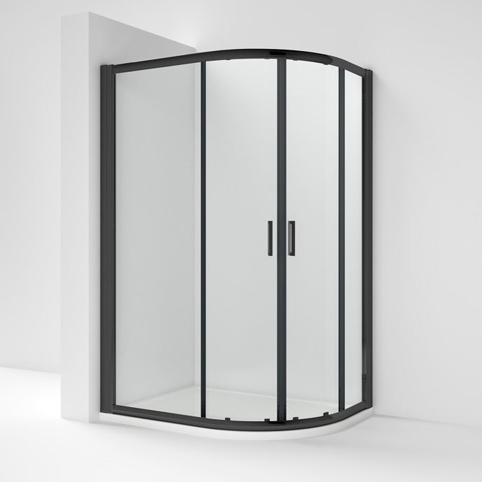 Lucie 8mm Offset Quadrant Black