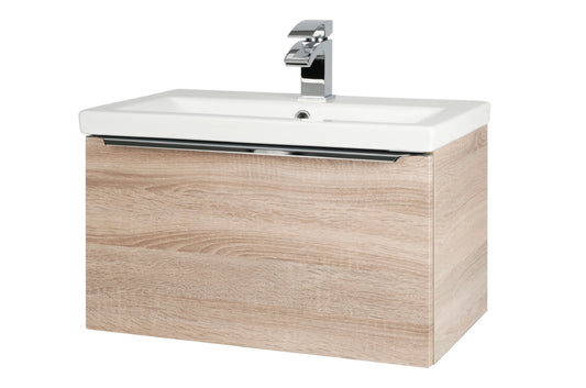 Kore Sonoma Oak Wall Mounted Drawer/Basin Unit 500mm, 600mm, 800mm
