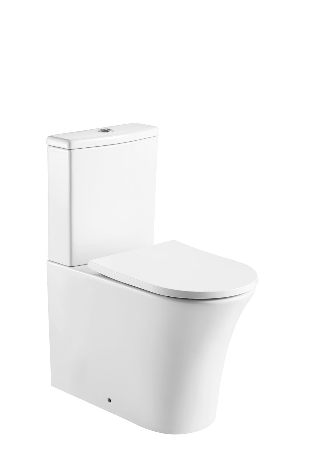 Kameo Close to Wall Rimless WC Pan, Cistern and Soft Close Seat