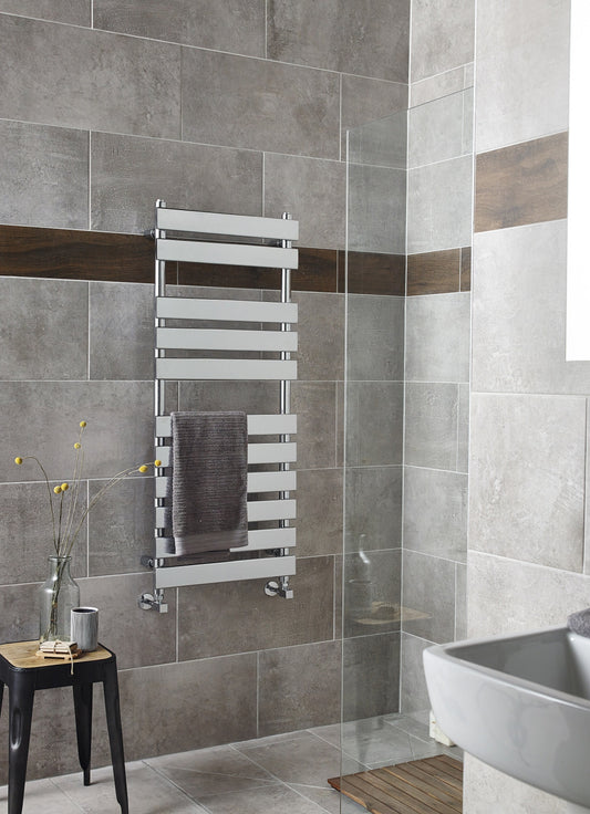 PIAZZA HEATED TOWEL RAILS 9 BAR H950 x W500mm