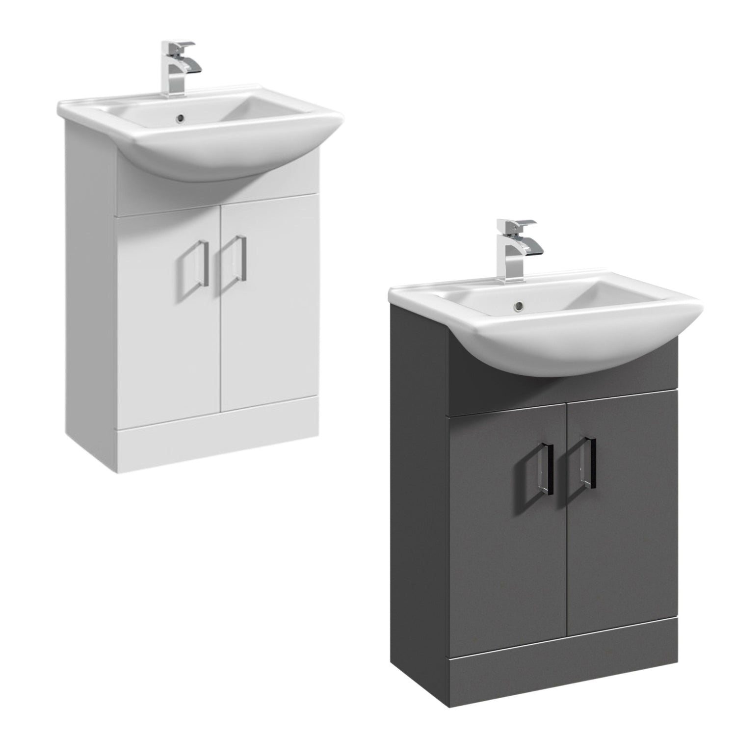 Nuie Axis Satin White & Soft Black