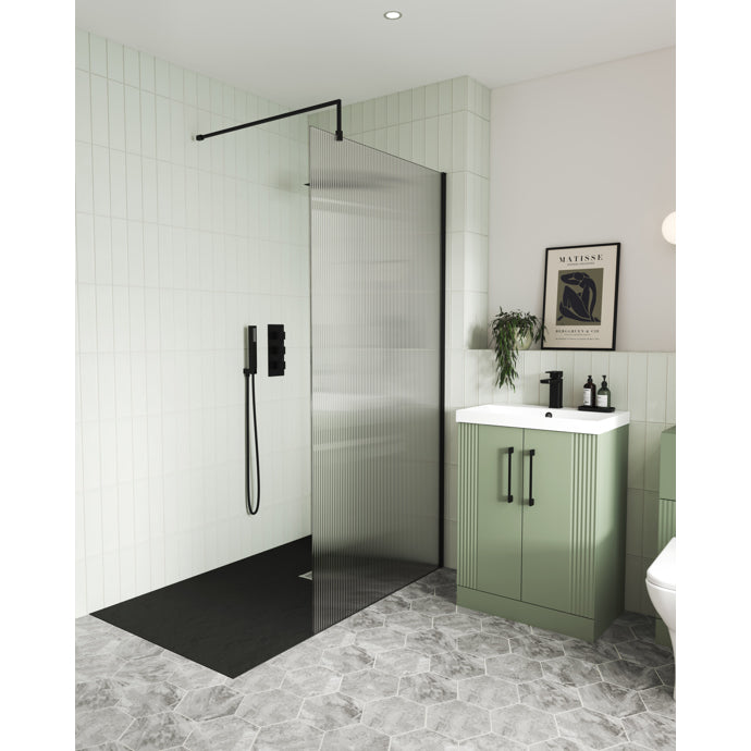 Hudson Reed Fluted Glass Wetroom Screens Collection