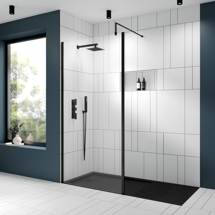 Black Outer Frame Wetroom Screens
