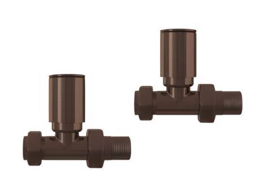 Alan T. Carr Brushed Bronze Straight Valves