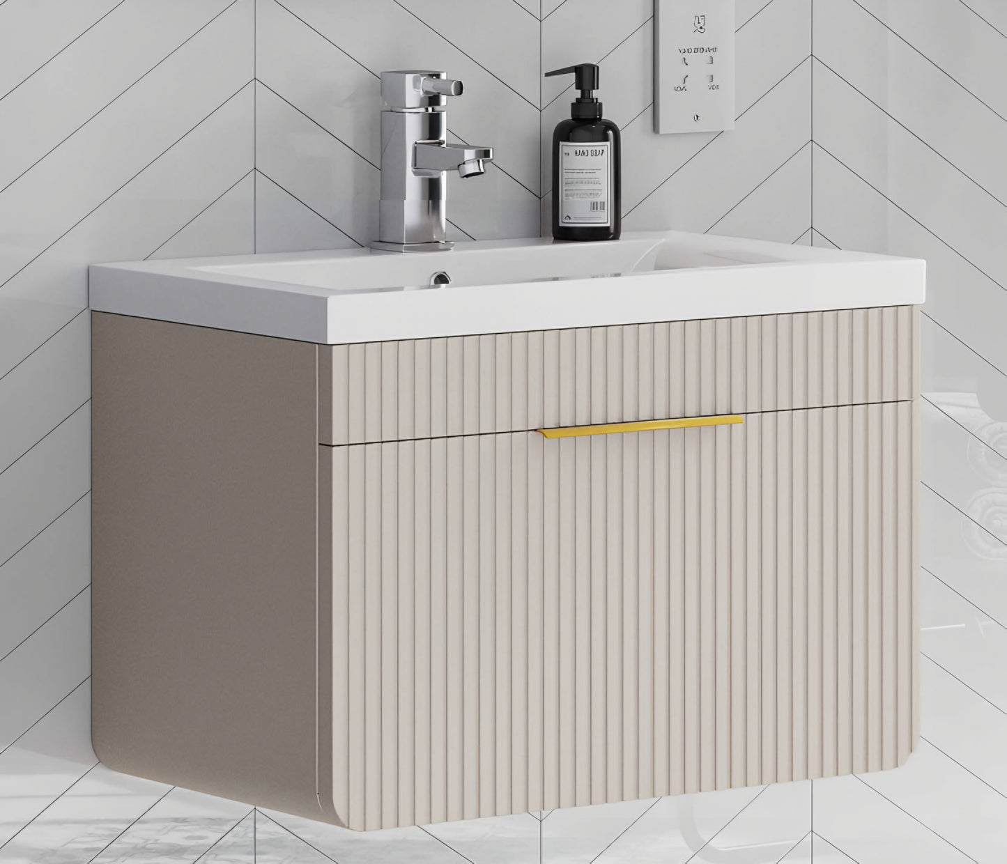 Alan T. Carr Aviary Wall Hung 2 Drawer Unit & Basin