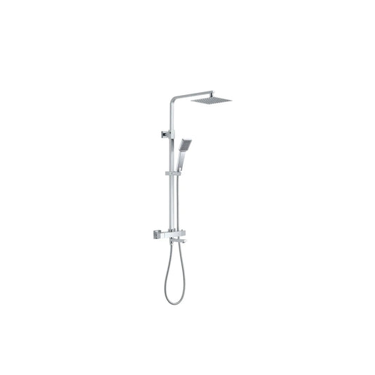 Giavani Matrix Square Twin Chrome Shower