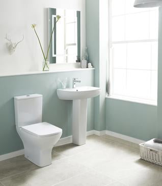 Ava Rimless Flush To Wall Pan, Cistern & Soft Close Seat