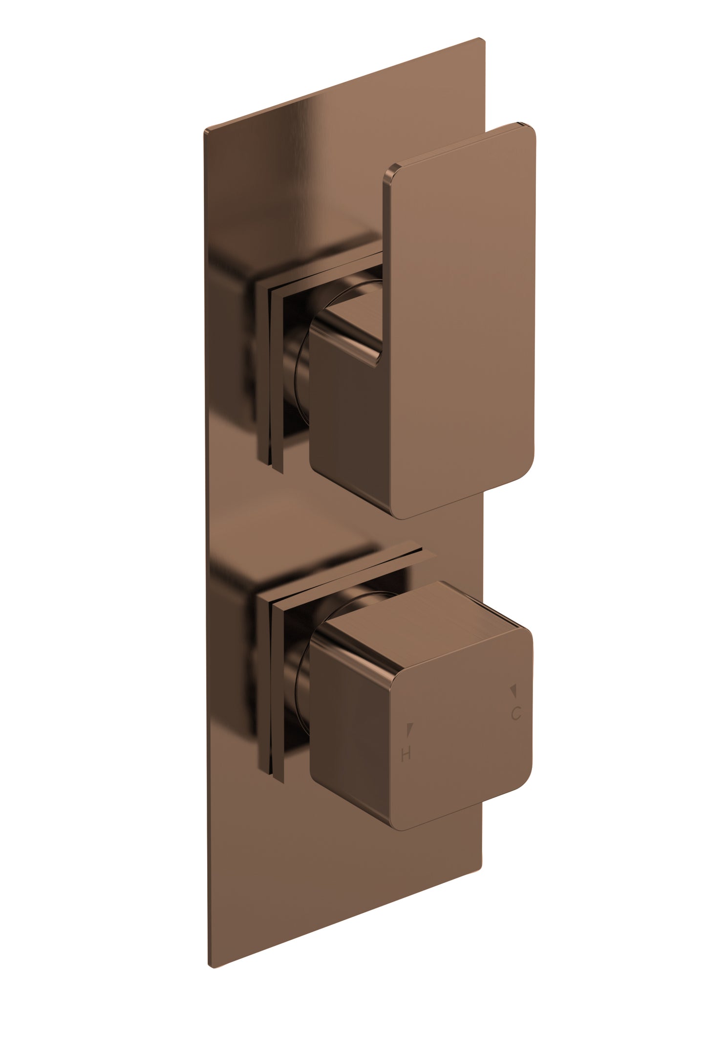 Windon Brushed Bronze Square Showers