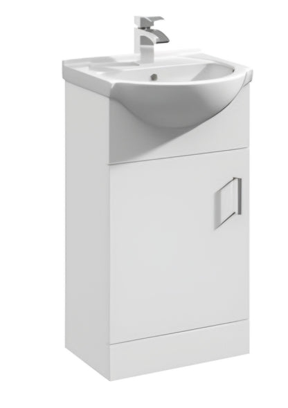 Alan T. Carr Classic Floor Standing 1/2 Door Unit & Basin White