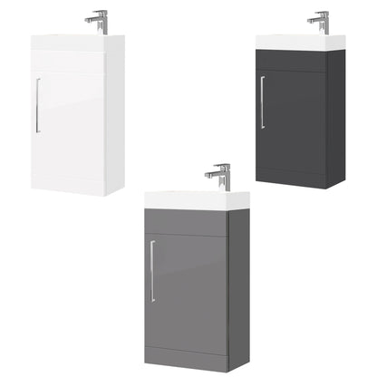 Giavani Edge Floor Standing 400mm Cloakroom Vanity Set
