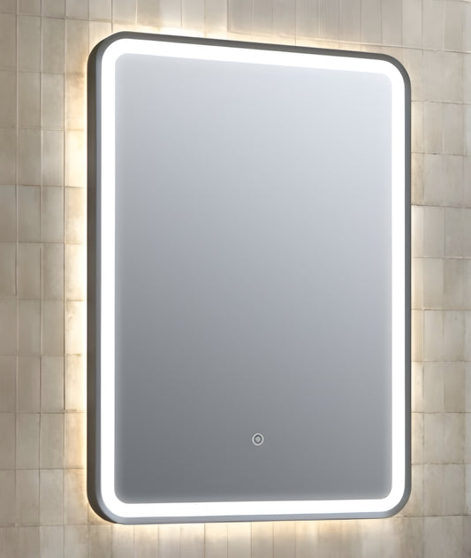Alan T. Carr Allegra 700 x 500mm Led Mirror Demister Pad/Sensor Switch Matt Black MIR639 (Copy)