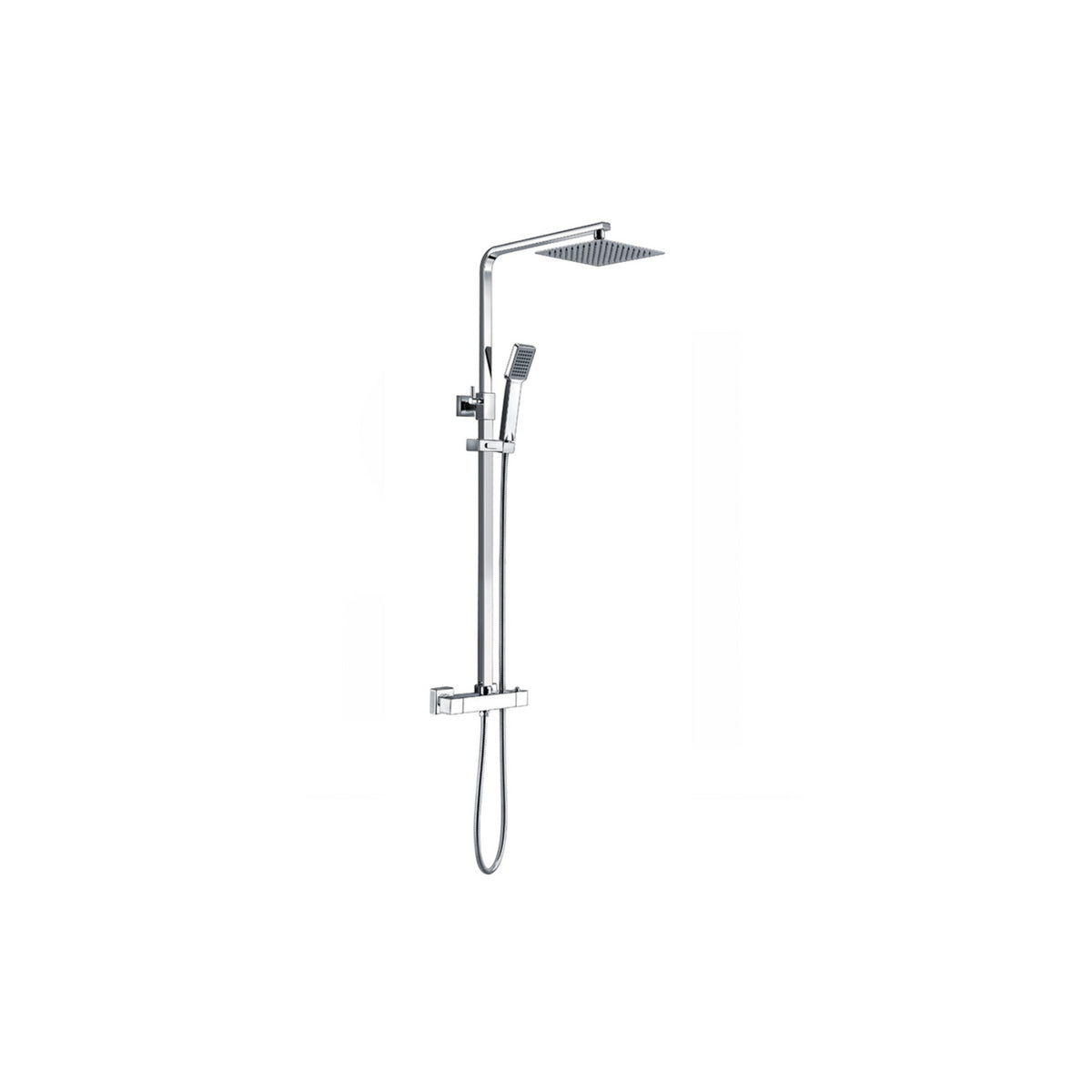 Giavani Edge Square Twin Chrome Shower