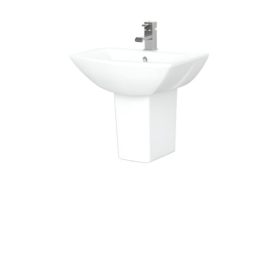 Nuie Asselby 500mm Basin & Semi Pedestal