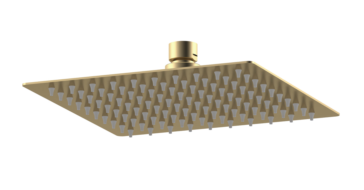 Windon Brushed Brass Square Showers