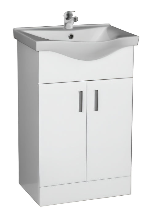 Alan T. Carr Broadway Floor Standing 1/2 Door Unit & Basin White