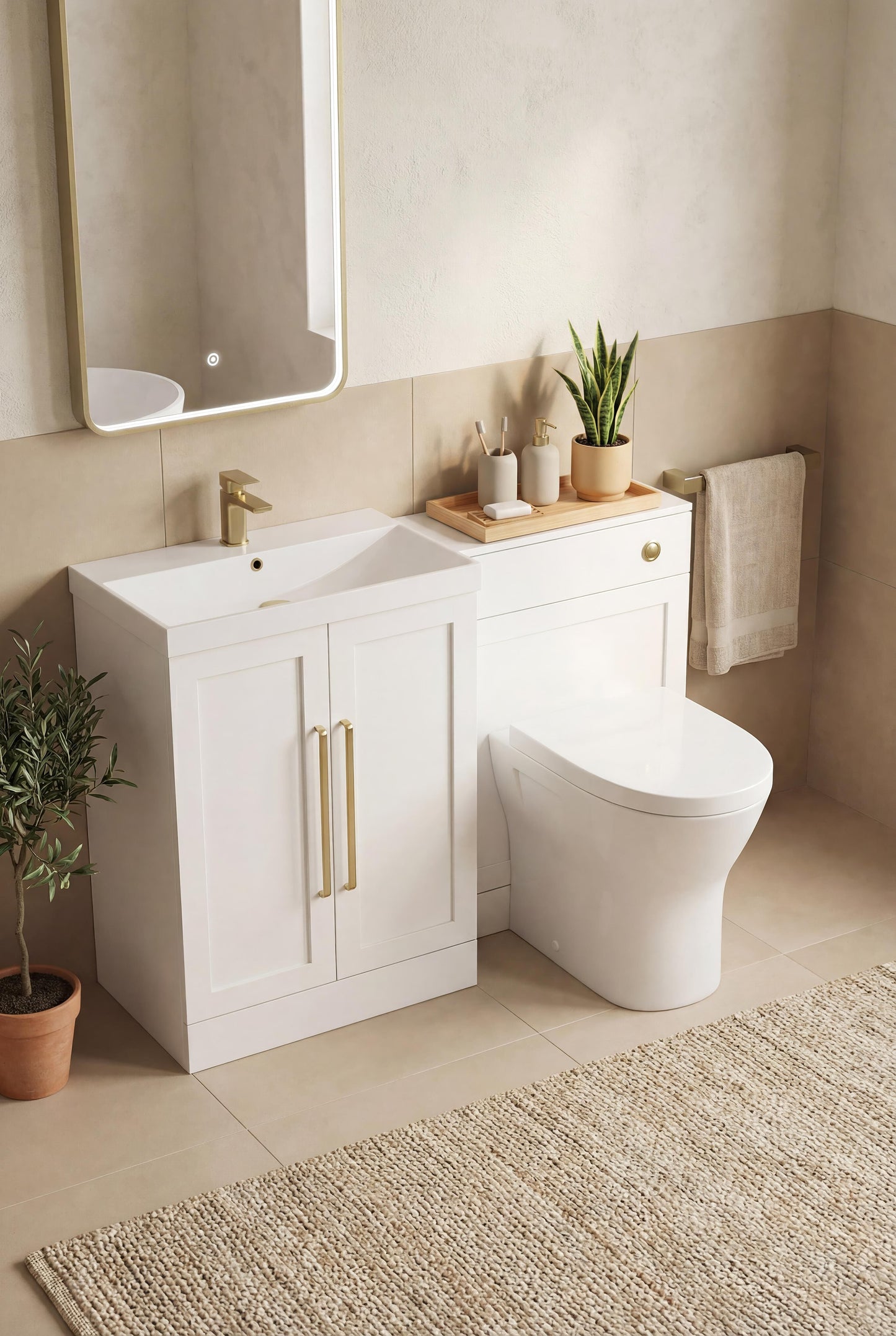 Nuie Halite Caralis Waterproof 550mm WC Unit Satin White