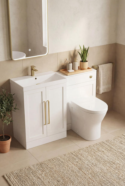 Nuie Halite Caralis Waterproof 550mm WC Unit Satin White