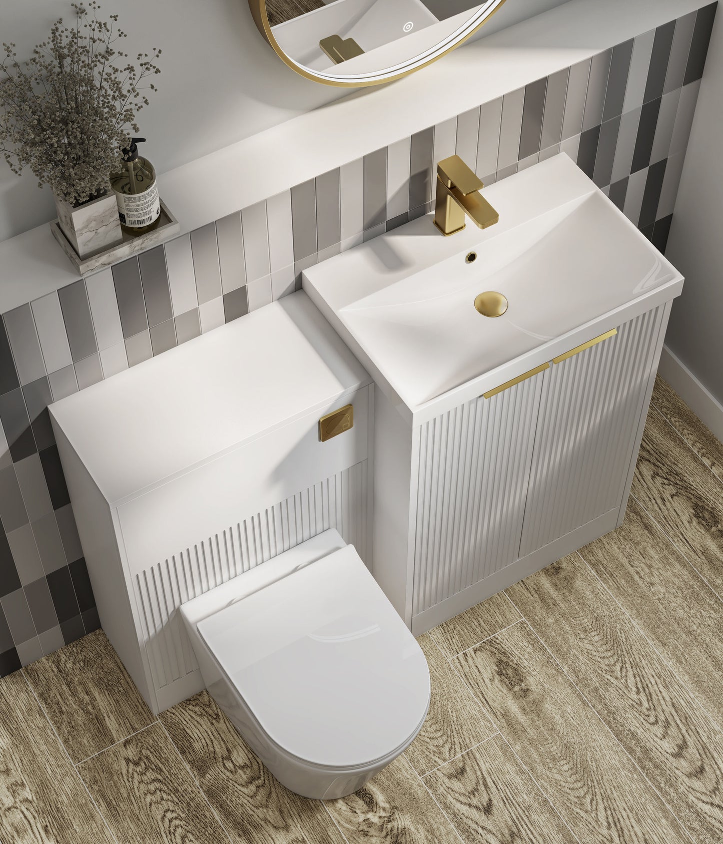 Nuie Halite Salona Waterproof 550mm WC Unit Satin White