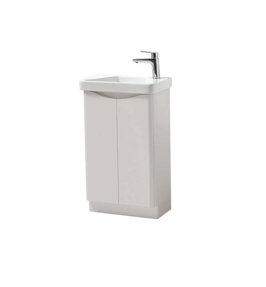 K Vit Arc Cashmere 500mm Cloakroom Floor Standing 2 Door Basin/Unit