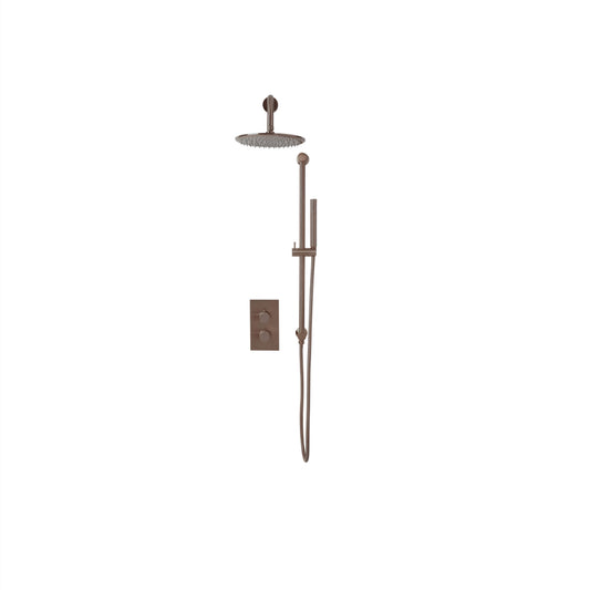 Scudo Core Brushed Bronze Round Handle Riser Kit