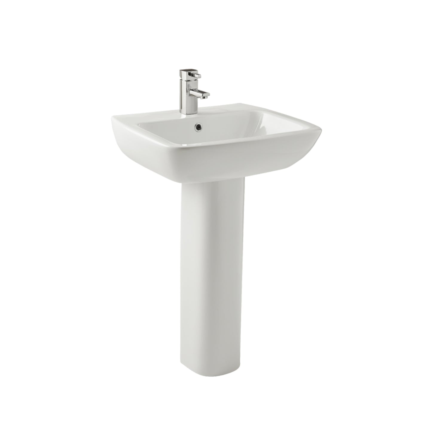 Evoque 550mm 1th Basin & Pedestal