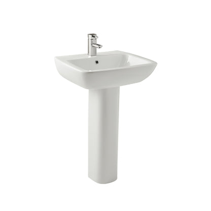 Evoque 550mm 1th Basin & Pedestal