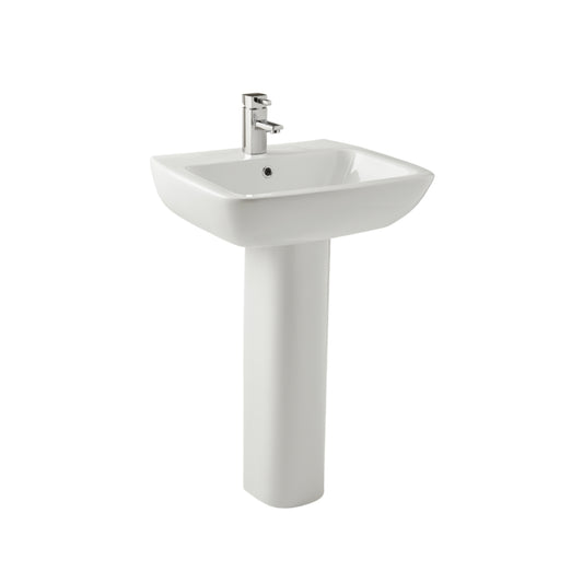 Evoque 550mm 1th Basin & Pedestal