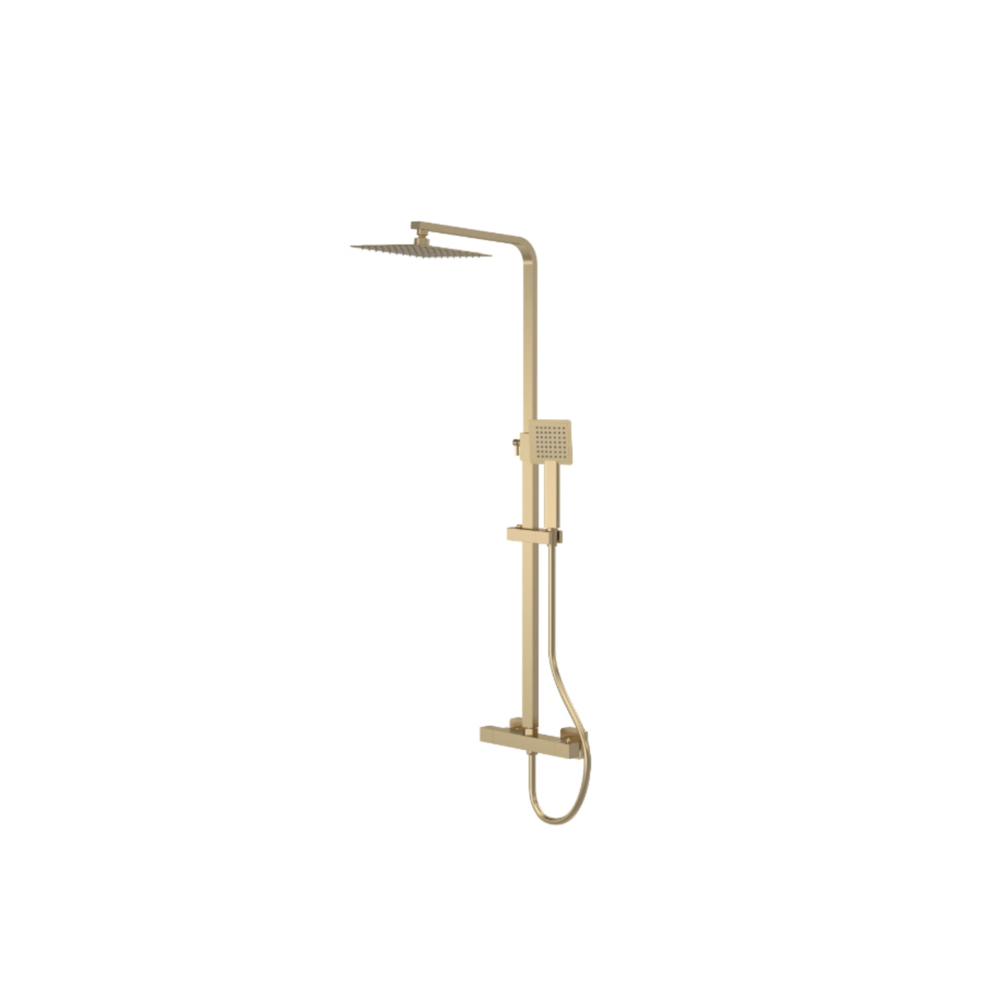 Nuie JTY888E Dual Square Brushed Brass Shower