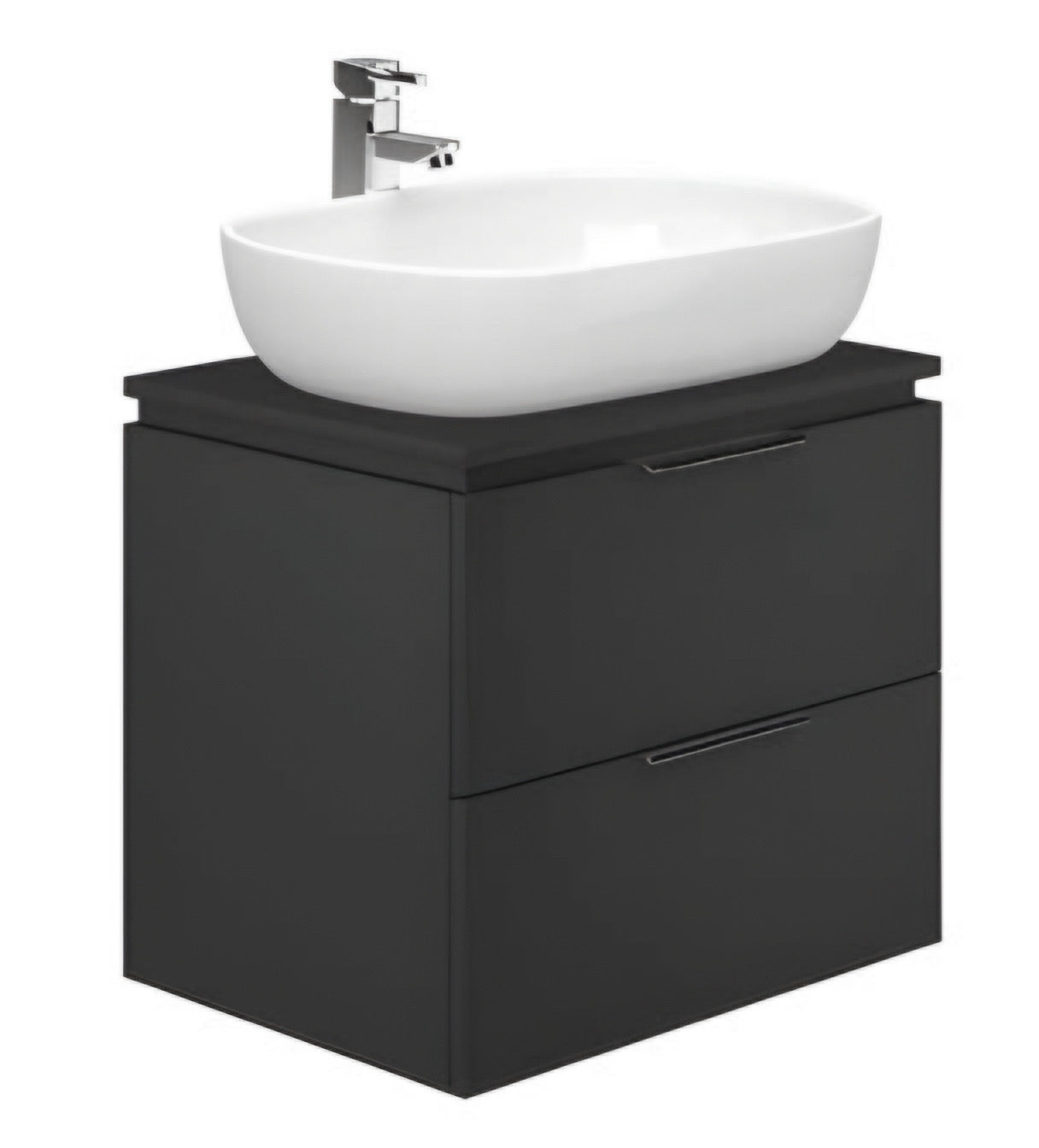 Alan T. Carr Onyx Wall Hung 2 Drawer Unit W Standard Countertop