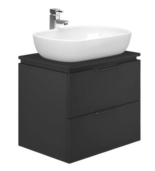 Alan T. Carr Onyx Wall Hung 2 Drawer Unit W Standard Countertop