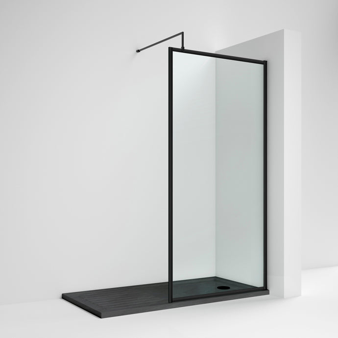 Nuie Black Full Outer Frame Wetroom Screens