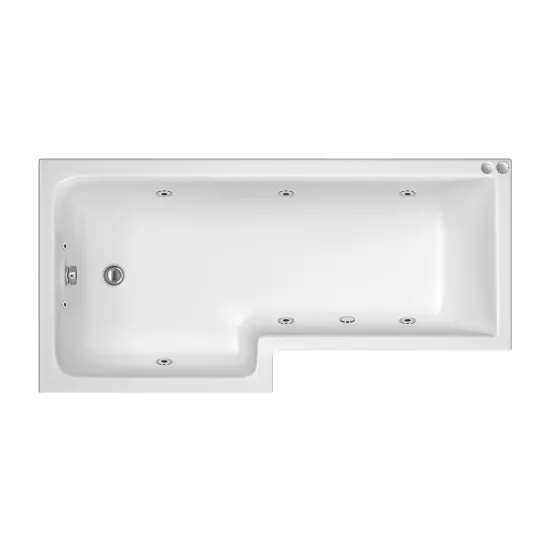 Whirlpool L- Shape Shower Bath