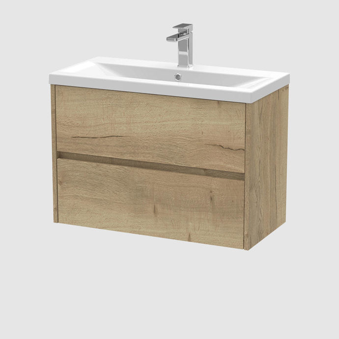 Havana 500/600/800mm 2 Drawer Wall Hung Basin Cabinet