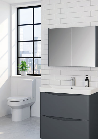 Iyla Waterproof Gloss Grey Floor Standing