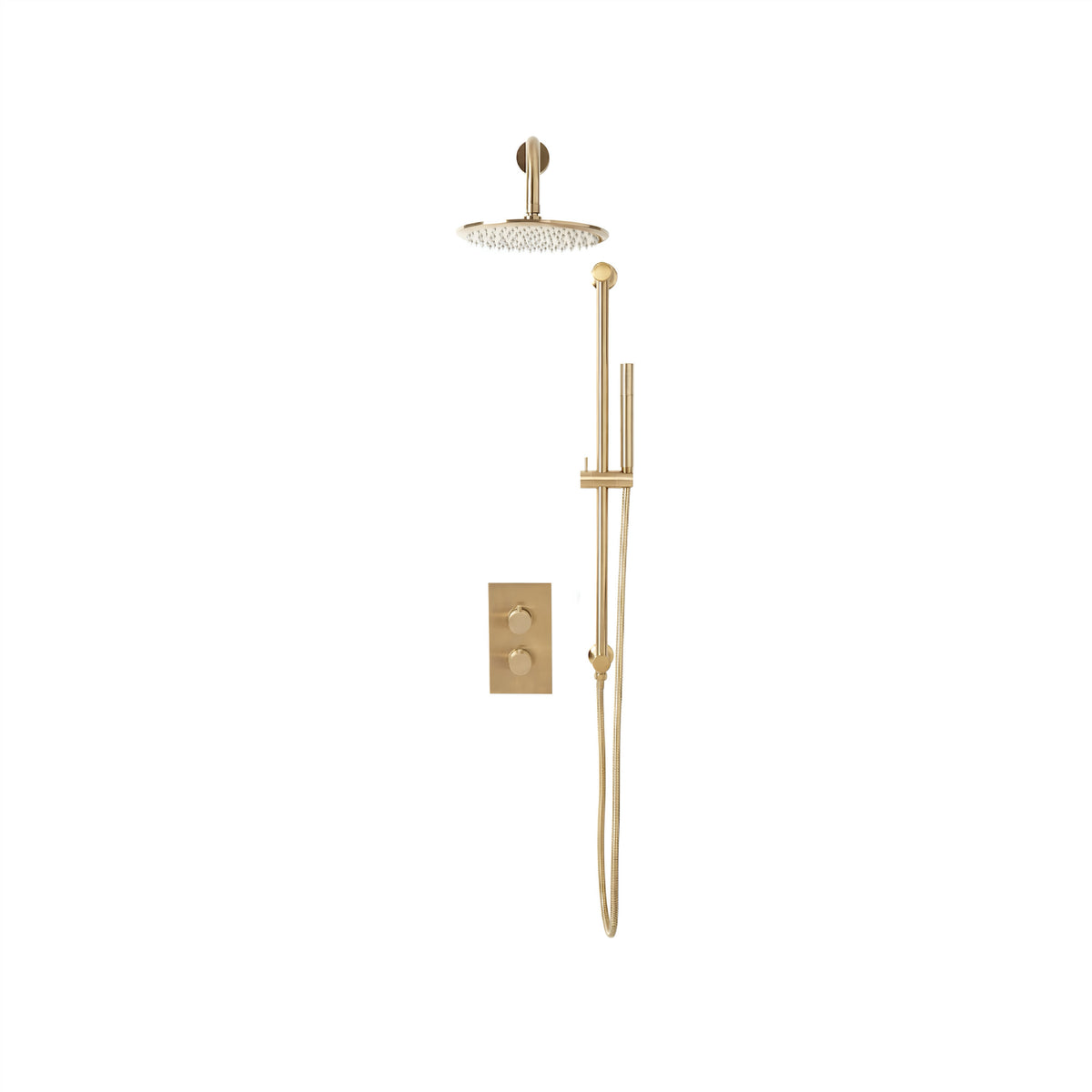 Scudo Core Brushed Brass Round Handle Riser Kit