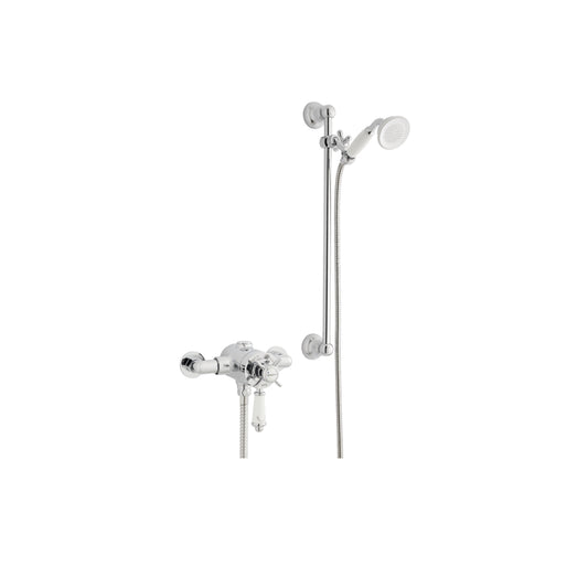 Klassique Option 4 Thermostatic Exposed Shower with Adjustable Slide Rail Kit