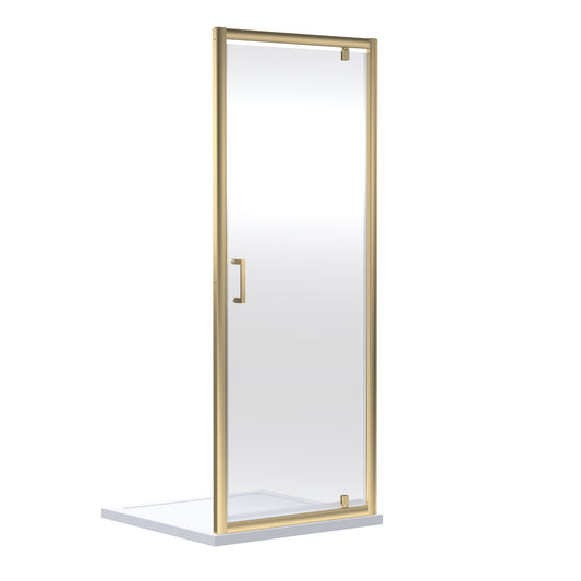 Rene Brushed Brass 6mm Pivot Door