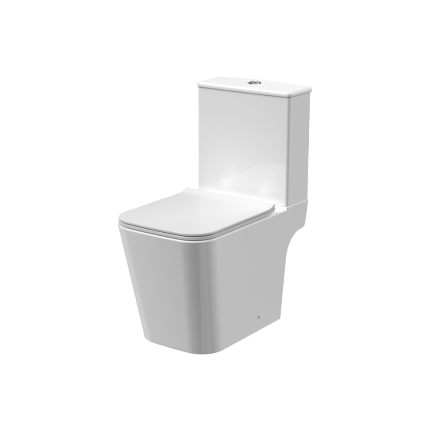 Orlen Square Rimless Open Back Pan, Cistern & Seat