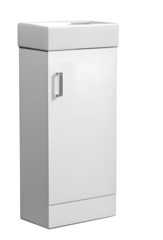 Alan T. Carr Toronto Cloakroom Floor Standing Unit & Basin White