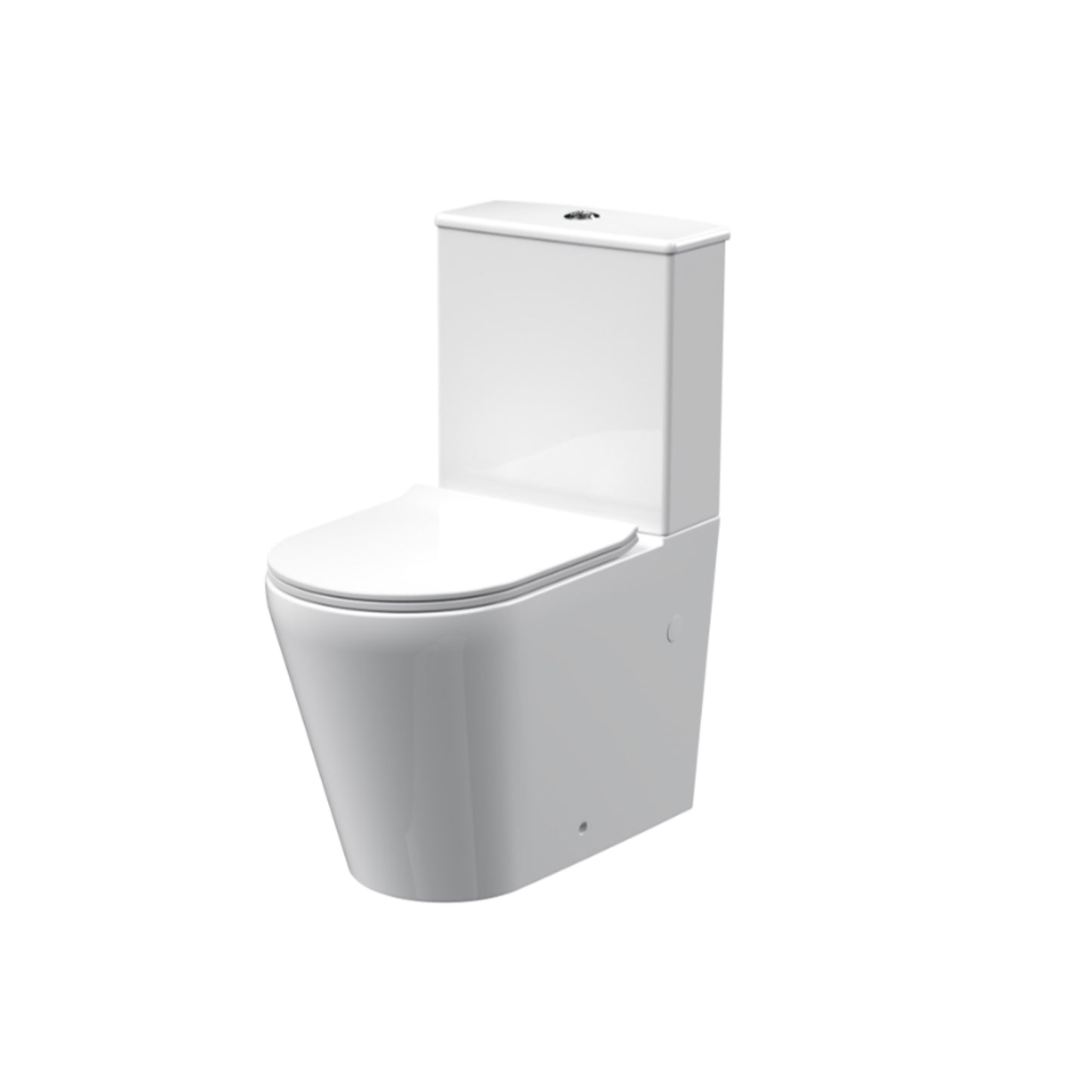 Fenton Rimless Flush To Wall Pan, Cistern & Sandwich Seat