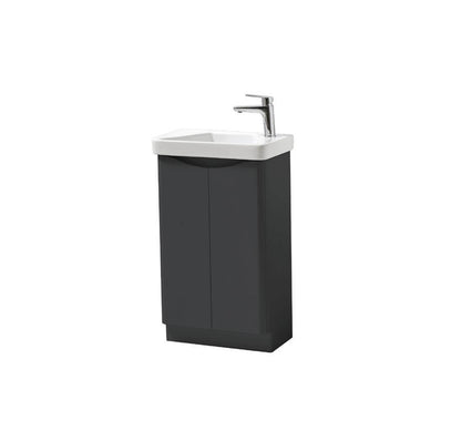 Arc Matt Graphite Floor Standing Basin/Unit