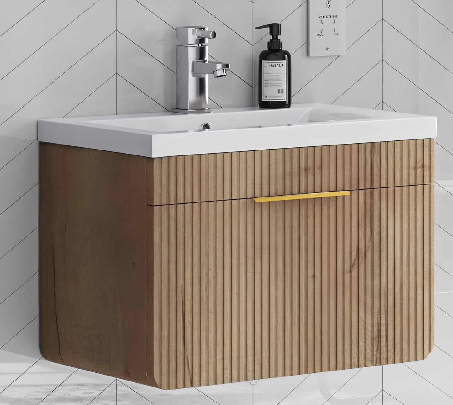 Alan T. Carr Aviary Wall Hung 2 Drawer Unit & Basin