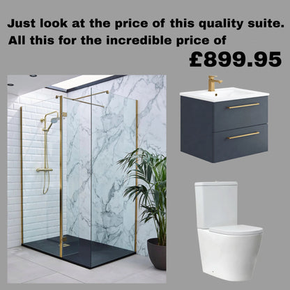 Slate Effect Walk-in Shower Suite Deal