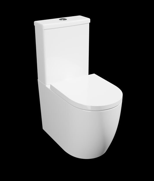 Genoa Square Rimless pan, Cistern & Seat